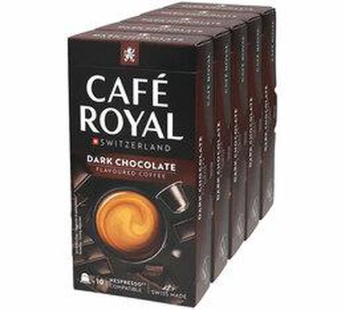50 capsules compatibles Nespresso* Original Chocolat Noir - CAF&Eacute; ROYAL