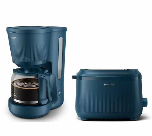 Set Petit-D&eacute;jeuner S&eacute;rie 3000 - Cafeti&egrave;re filtre HD7411/70 + grille-pain HD2511/70 Philips
