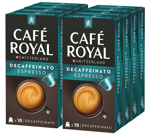 100 capsules compatibles Nespresso* Original Decaffeinato - CAF&Eacute; ROYAL