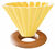 Origami Dripper M in Yellow + Wooden Holder image