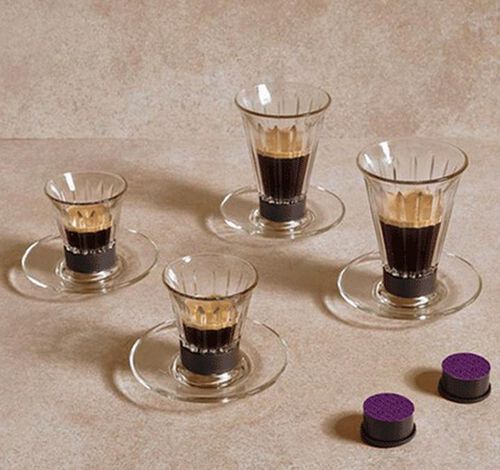 Pack Copos Timeless Rise - 2 verres espressos, 2 verres caf&eacute; longs + 4 sous tasses- Delta Q image number 1