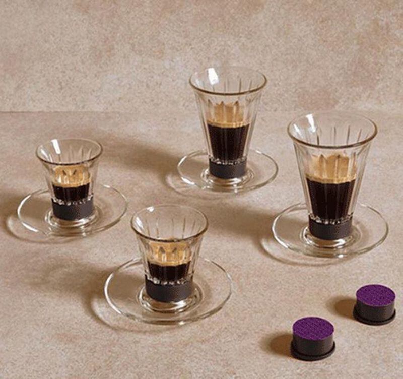 Pack Copos Timeless Rise - 2 verres espressos, 2 verres caf&eacute; longs + 4 sous tasses- Delta Q image number 1
