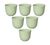 6 Tasses &agrave; caf&eacute; emboss&eacute; 150 ml vert- LOVERAMICS image