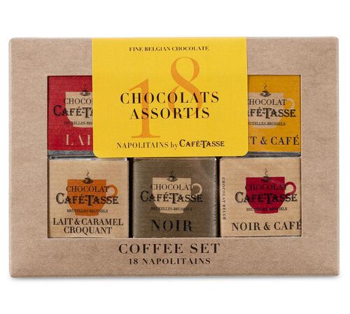Caf&eacute; tasse - Pocket box con 18 cioccolatini assortiti