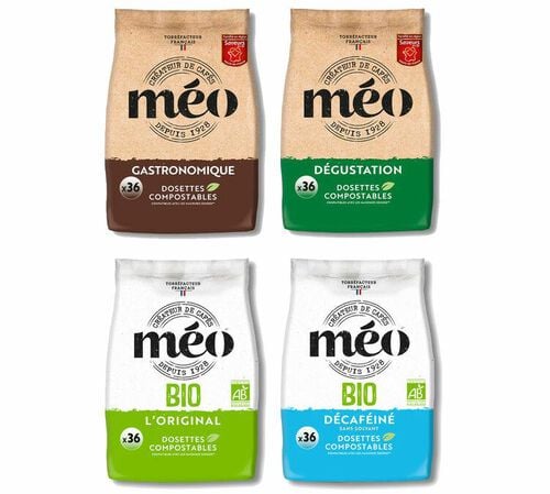 Pack D&eacute;couverte 144 dosettes souples - CAFES MEO