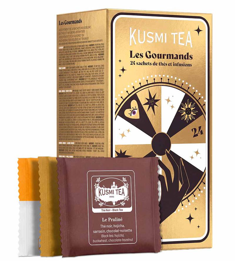 Les Gourmands Bio - Coffret th&eacute; infusion 24 sachets - KUSMI TEA image number 0