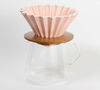 Origami Dripper M in Matte Pink + Wooden Holder image number 1