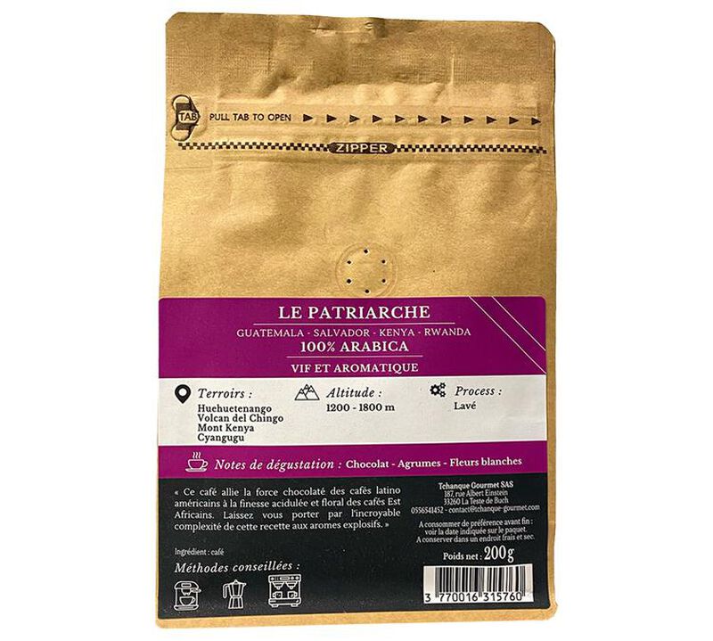 Caf&eacute;s Tchanqu&eacute; Ground Coffee Le Patriarche - 200g image number 1