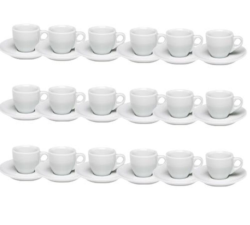 18 tasses expresso et sous-tasses porcelaine 5,5 cl Palermo - Ancap image number 0