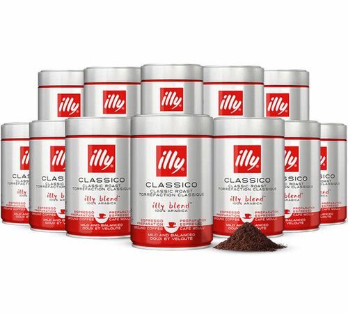 Illy Classico Espresso Ground Coffee - 12 x 250g