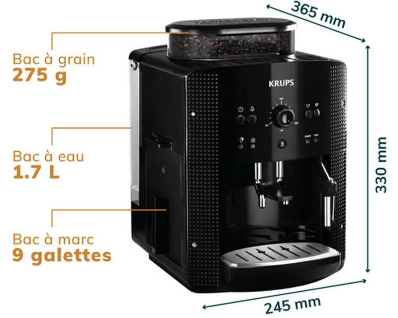 Krups Essential EA810870 Nera Macchina da caff&egrave; automatica image number 1
