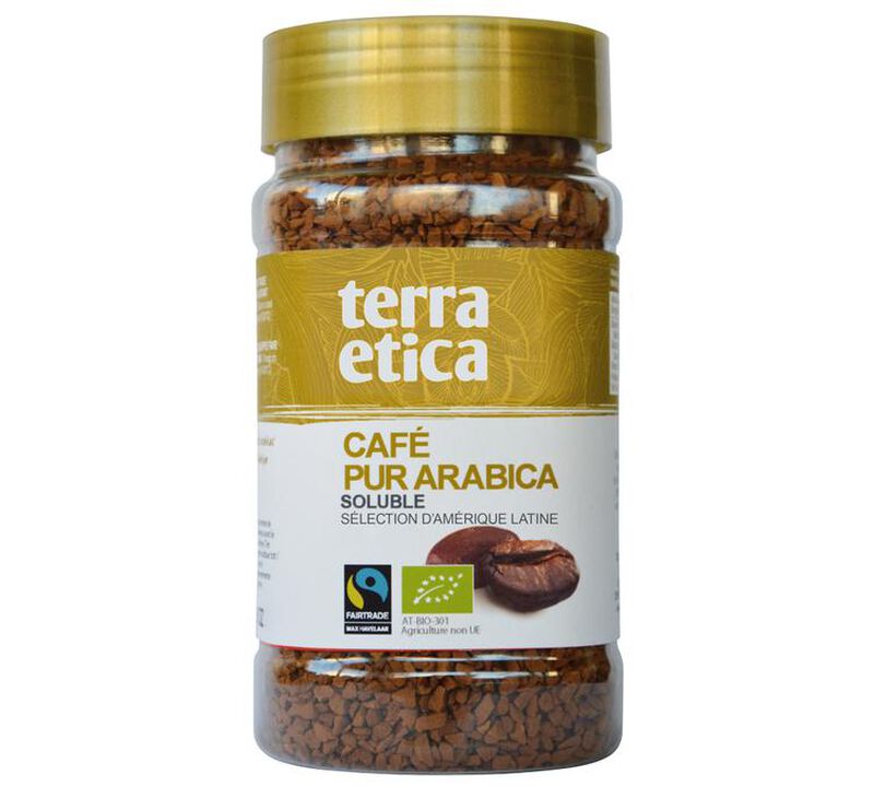 Terra Etica Pure Arabica Organic Instant Coffee - 100g (best before 10.8.2026) image number 0