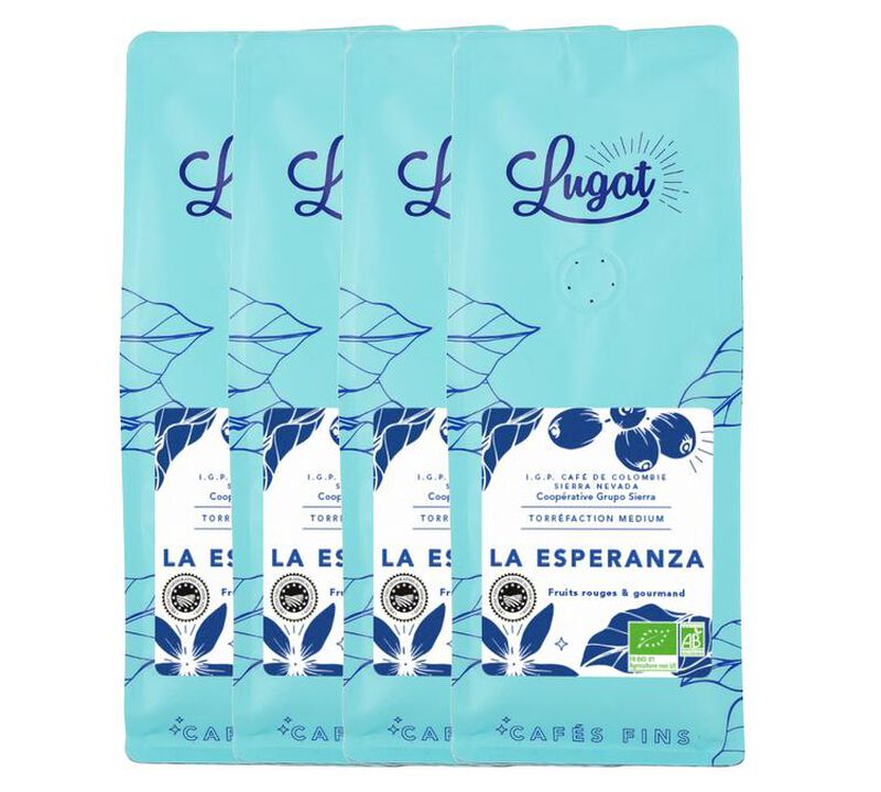 Caf&eacute;s Lugat Organic Coffee Beans La Esperanza from Colombia - 1kg image number 0