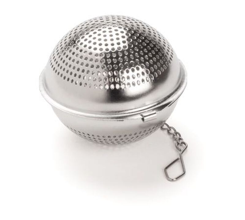 Dammann Fr&egrave;res stainless steel tea ball with small chain image number 0