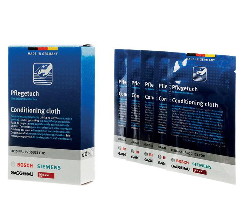 Cleaning wipes for stainless steel x5 - Bosch image number 1