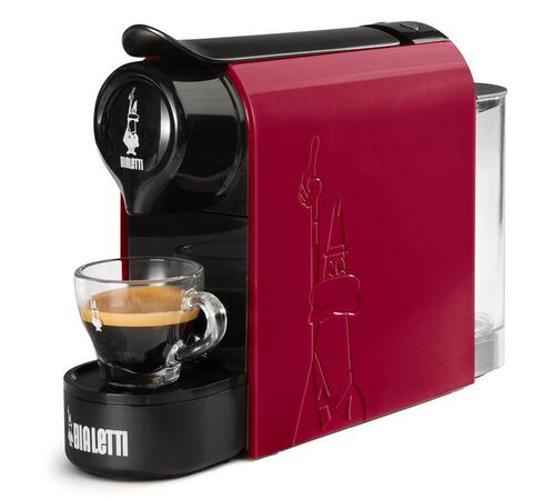 Bialetti - Gioia Rossa - Macchina per capsule in alluminio Mokespresso + 32 capsule