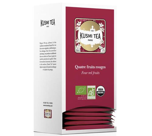 Th&eacute; Quatre Fruits Rouges Bio - 6 x 25 sachets - KUSMI TEA