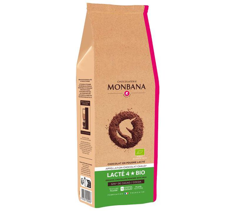 Chocolat Poudre Lact&eacute; 4 &Eacute;toiles Bio - Vrac 1 kg - MONBANA image number 0