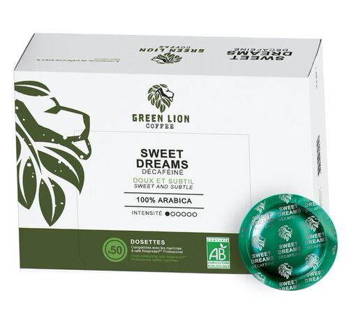 50 Nespresso* Pro Compatible Capsules Sweet Blend Decaf Organic &ndash; GREEN LION COFFEE