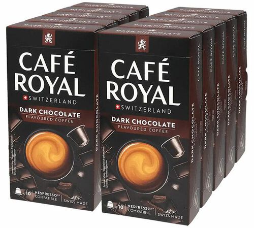 100 capsules compatibles Nespresso&reg; Chocolat Noir - CAF&Eacute; ROYALE