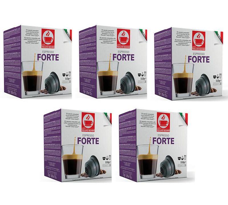 80 capsules compatibles Nescaf&eacute;* Dolce Gusto* Espresso Forte &ndash; CAFFE BONINI image number 0
