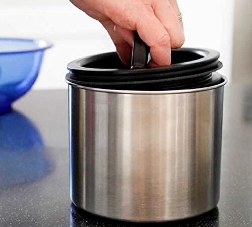 Bo&icirc;te conservatrice inox Argent avec vide d'air 250 gr - Airscape image number 4