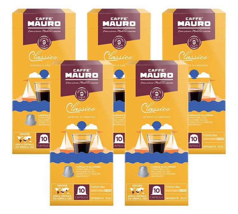 50 Nespresso* Original Compatible Capsules Classico &ndash; CAFFE MAURO image number 0