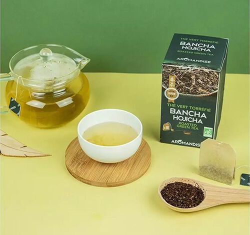 Th&eacute; Vert Bancha Hojicha Bio - 18 sachets - AROMANDISE image number 2