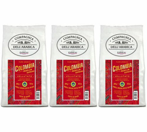 3 x 250 g - Caf&eacute; en grain - Colombia Medellin - CORSINI