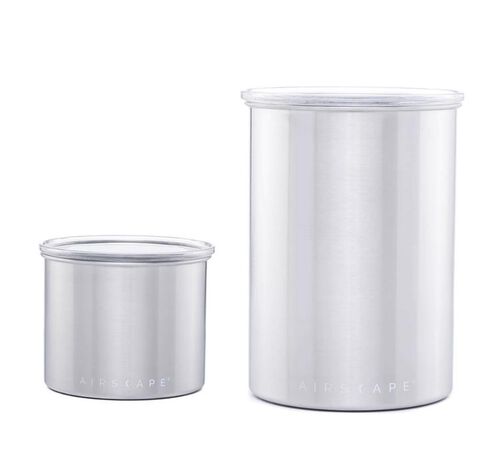 Lot 2 bo&icirc;tes de conservation m&eacute;tal argent 250 gr 500 gr - Airscape