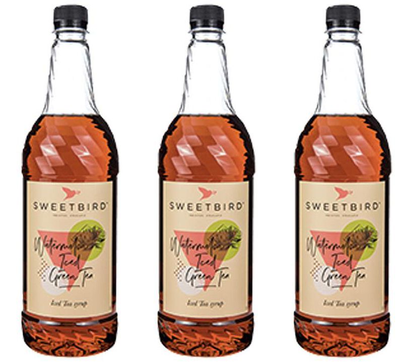 Lot de 3 Sirops Sweetbird - Th&eacute; vert glac&eacute; past&egrave;que - 3 x 1L image number 0