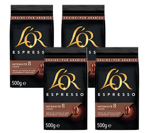 L'Or Espresso Coffee Beans - 4 x 500g