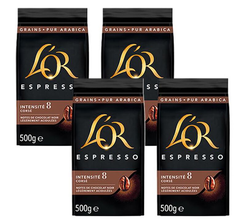 L'Or Espresso Coffee Beans - 4 x 500g image number 0
