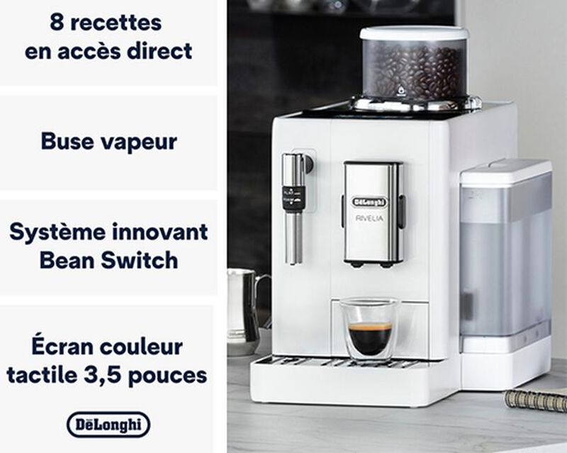 Expresso Broyeur DELONGHI Rivelia FEB 4435.W Blanc Arctique image number 6