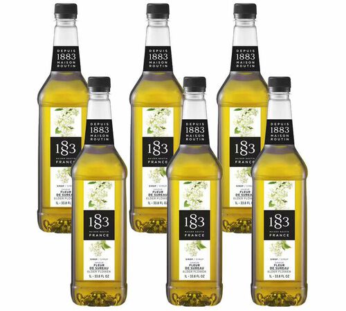 6x1L Sirop Fleur de sureau Routin 1883 - Bouteille Plastique
