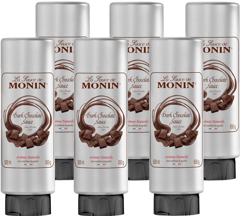 Lot de 6 Sauces Topping Monin - Chocolat noir - 6 x 500 ml image number 0