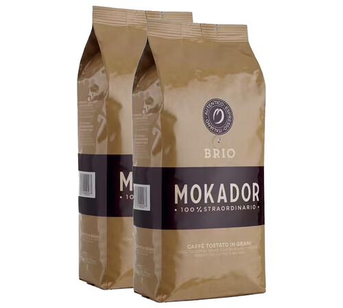2 x 1 kg - Caf&eacute; en grain - Brio Arabica/Robusta - MOKADOR CASTELLARI
