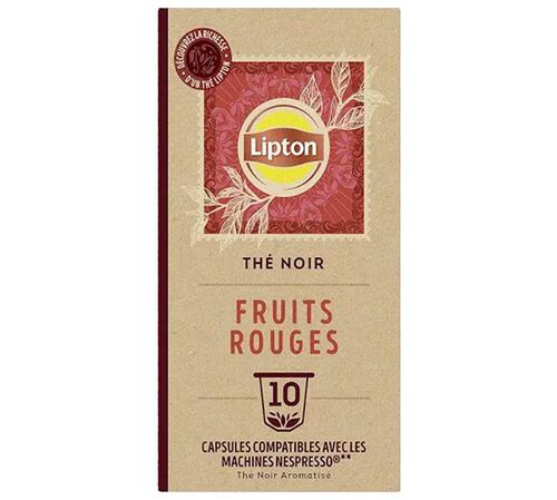 10 Nespresso* Original Compatible Capsules Red Fruits Tea &ndash; LIPTON
