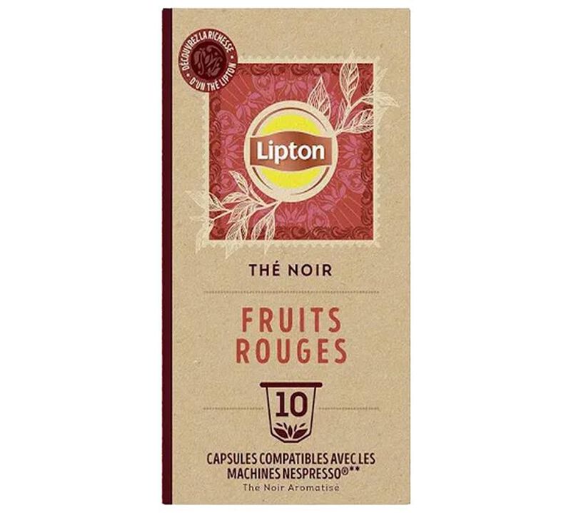 10 Nespresso* Original Compatible Capsules Red Fruits Tea &ndash; LIPTON image number 0