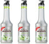 Lot de 3 Pur&eacute;es de Fruit de Monin - Pomme Verte Granny Smith - 3 x 1L image number 0