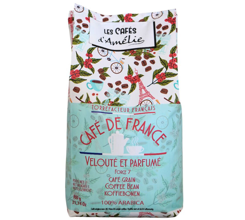 900g - Caf&eacute; en grain - Caf&eacute; de France  - LES CAF&Eacute;S D'AM&Eacute;LIE image number 0