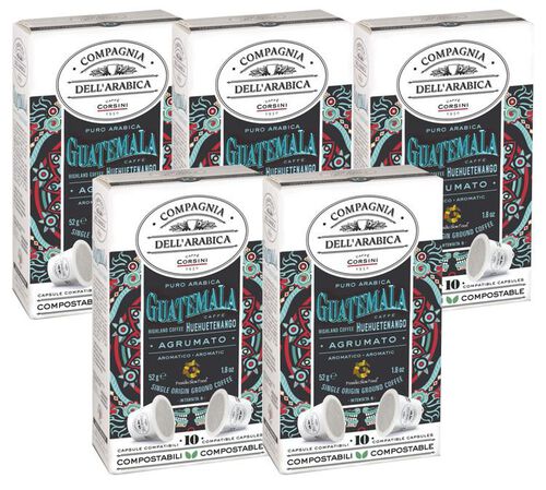 50 Nespresso* Original Compatible Capsules Guatemala &ndash; CORSINI
