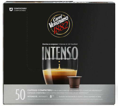 50 Nespresso* Original Compatible Capsules Espresso Intenso &ndash; CAFFE VERGNANO