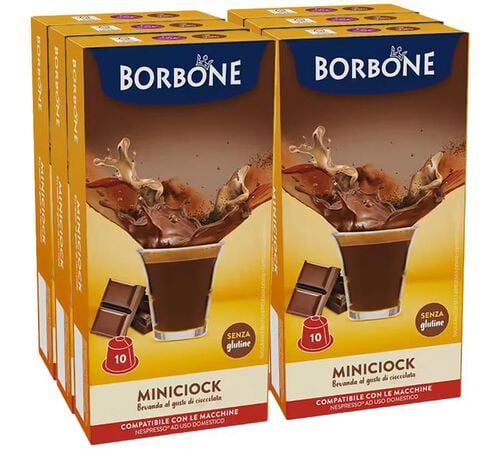 60 capsules compatibles Nespresso* Original chocolat Miniciock - CAFFE BORBONE