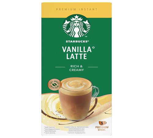 Starbucks Vanilla Latte Instant Coffee Sticks x 5