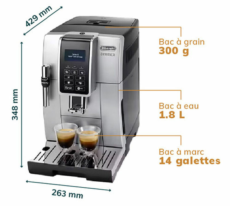 Expresso Broyeur DELONGHI Dinamica FEB 3535.SB Gris image number 1