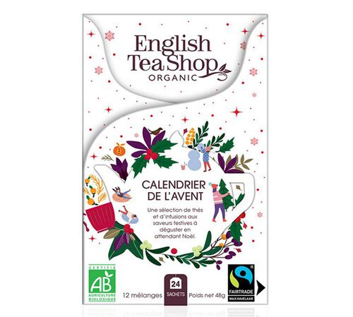 Calendrier de l'Avent th&eacute; - Mini Blanc Bio 24 sachets - &Eacute;dition 2026 - ENGLISH TEA SHOP