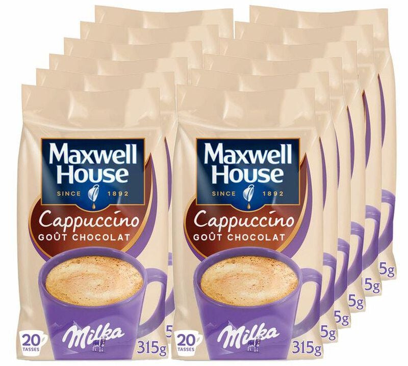 12 x 315 g - Caf&eacute; soluble - Cappuccino Milka&reg; - MAXWELL HOUSE image number 0