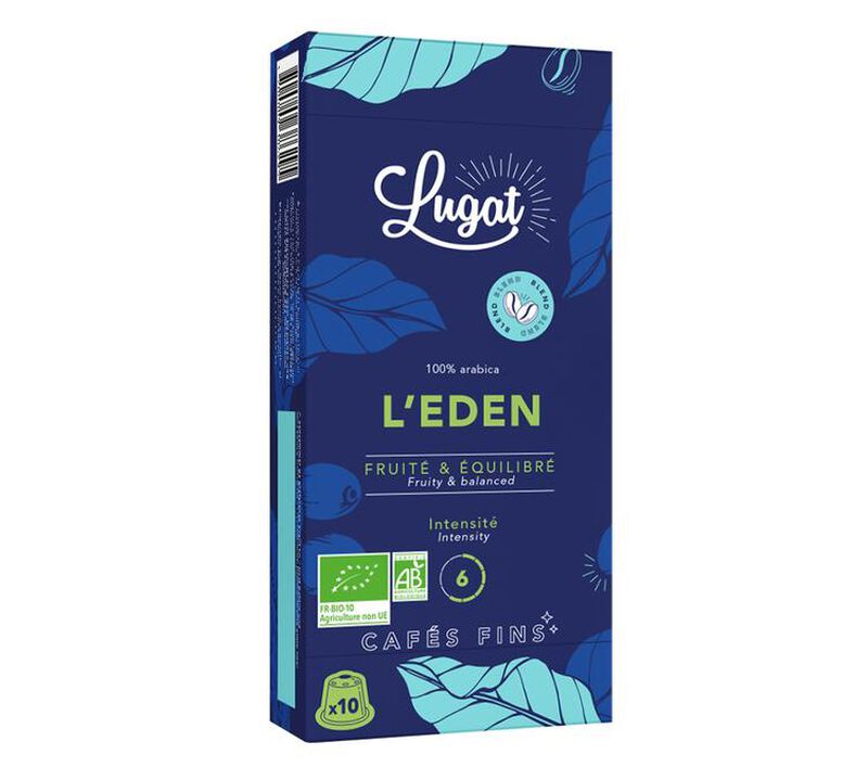 10 Nespresso* Original Compatible Capsules Eden Roast Organic &ndash; Lugat image number 1