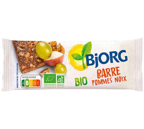 Barre C&eacute;r&eacute;ale Pomme Noix Bio - 30 x 25 g - BJORG